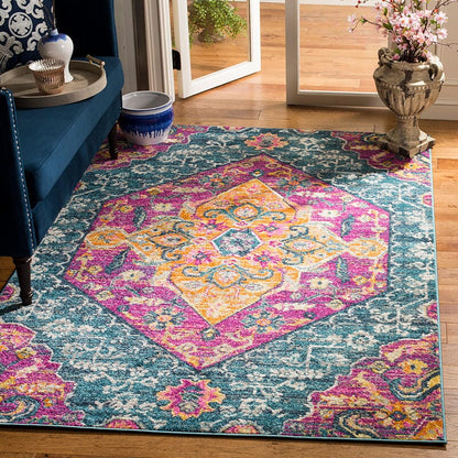 Safavieh Madison Mad119C Blue / Fuchsia Area Rug