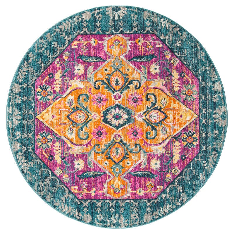 Safavieh Madison Mad119C Blue / Fuchsia Area Rug