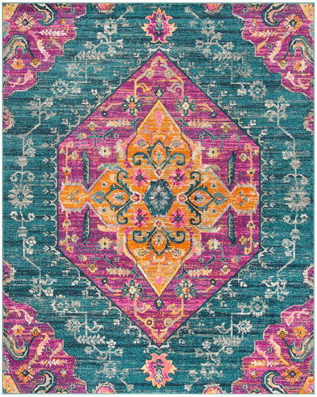 Safavieh Madison Mad119C Blue / Fuchsia Rugs.