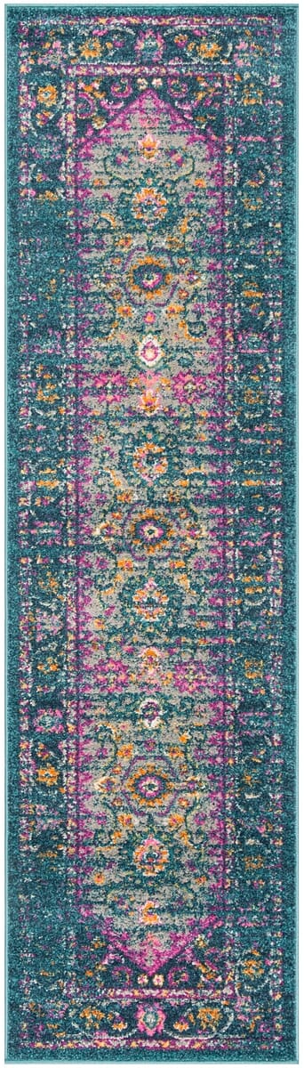 Safavieh Madison Mad122C Blue / Fuchsia Vintage / Distressed Area Rug