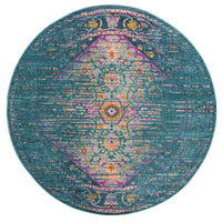 Safavieh Madison Mad122C Blue / Fuchsia Vintage / Distressed Area Rug