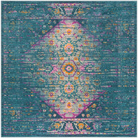 Safavieh Madison Mad122C Blue / Fuchsia Vintage / Distressed Area Rug