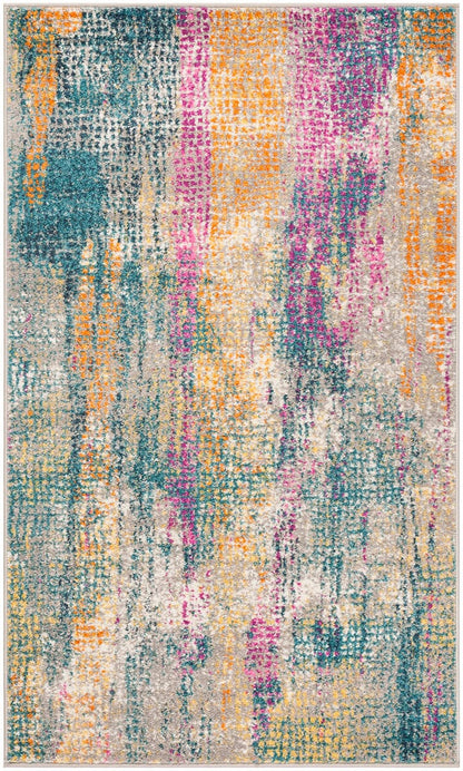 Safavieh Madison Mad123C Blue / Fuchsia Organic / Abstract Area Rug