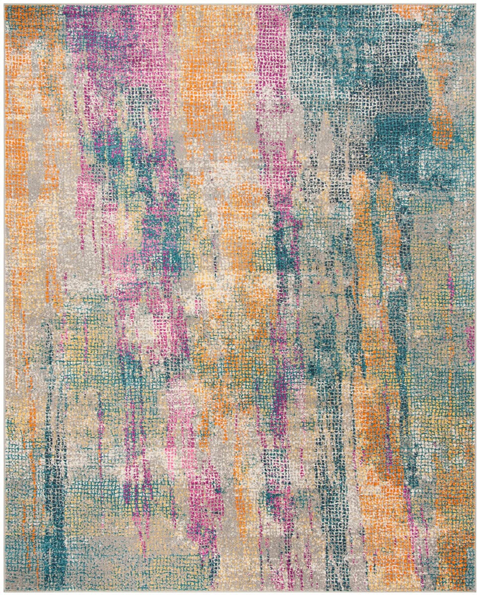 Safavieh Madison Mad123C Blue / Fuchsia Organic / Abstract Area Rug