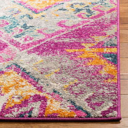 Safavieh Madison Mad125F Fuchsia / Blue Southwestern Area Rug