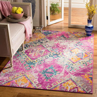 Safavieh Madison Mad125F Fuchsia / Blue Southwestern Area Rug