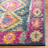 Safavieh Madison Mad129F Fuchsia / Blue Moroccan Area Rug