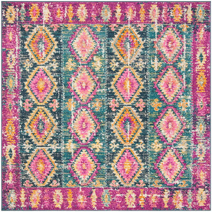 Safavieh Madison Mad129F Fuchsia / Blue Moroccan Area Rug