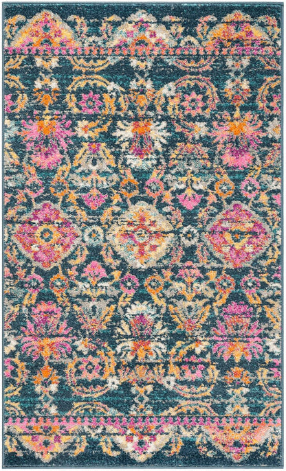 Safavieh Madison Mad130C Blue / Fuchsia Area Rug