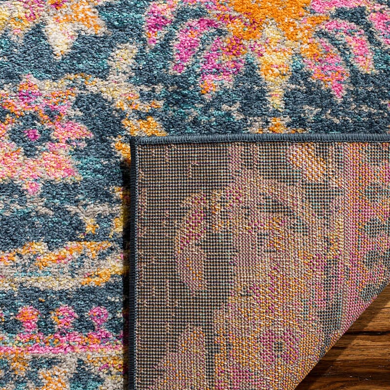 Safavieh Madison Mad130C Blue / Fuchsia Area Rug