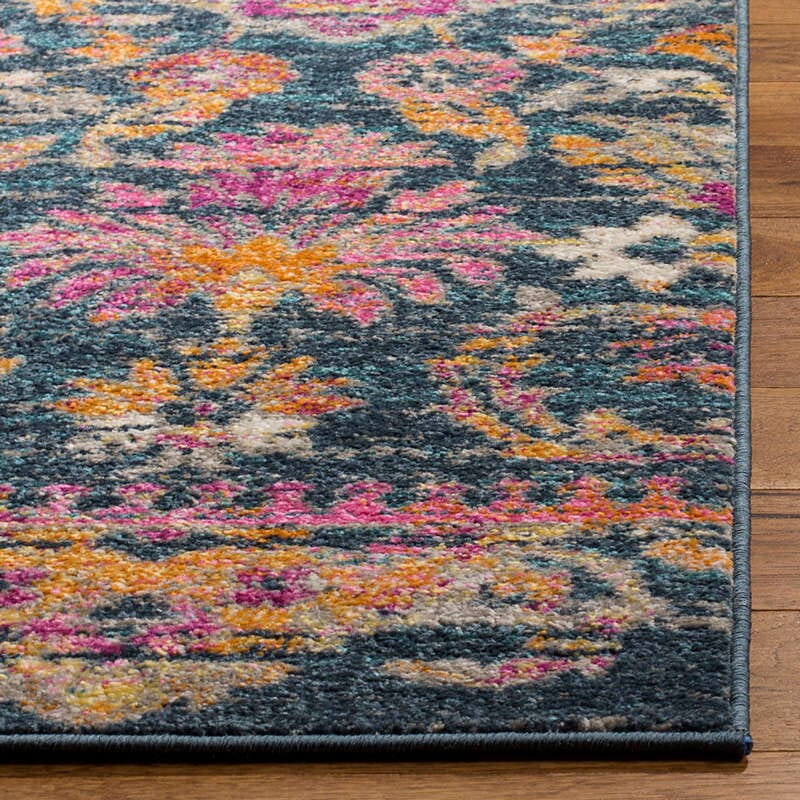 Safavieh Madison Mad130C Blue / Fuchsia Area Rug