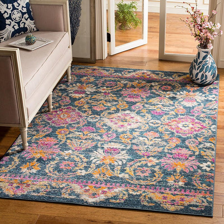 Safavieh Madison Mad130C Blue / Fuchsia Rugs.