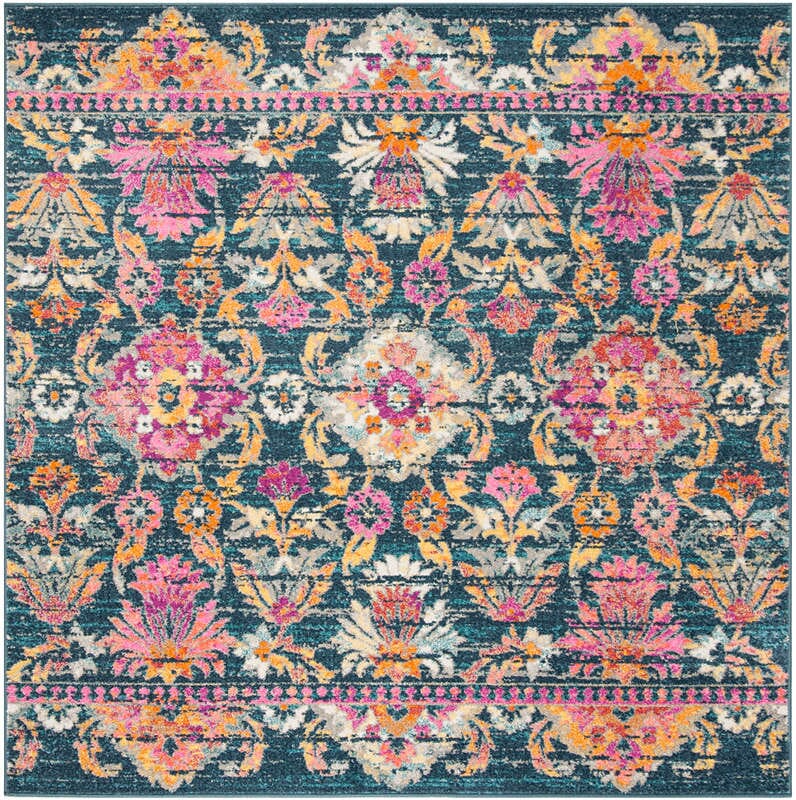 Safavieh Madison Mad130C Blue / Fuchsia Area Rug