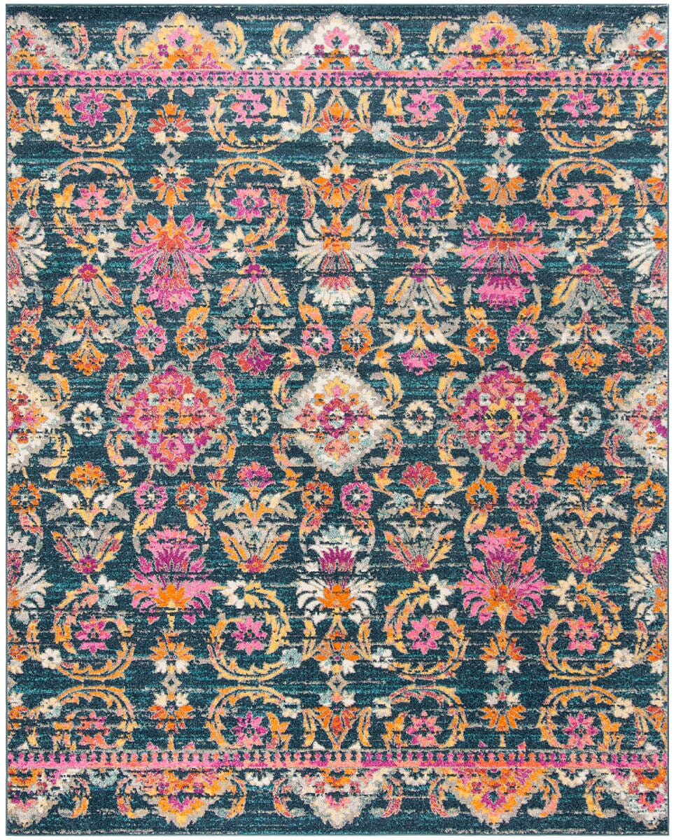 Safavieh Madison Mad130C Blue / Fuchsia Area Rug