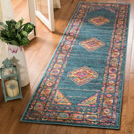 Safavieh Madison Mad133A Light Blue/Orange Rug.