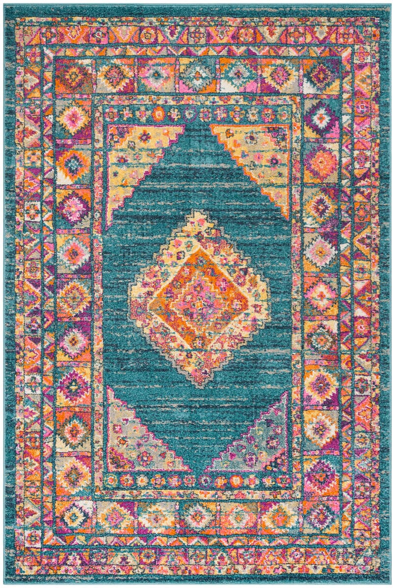 Safavieh Madison Mad133A Light Blue / Orange Area Rug