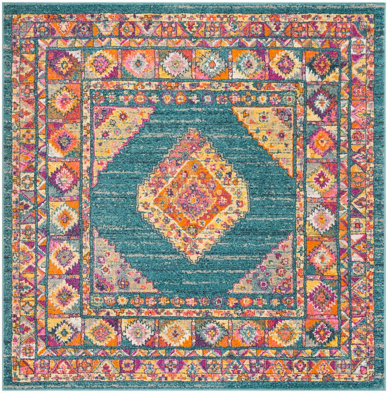 Safavieh Madison Mad133A Light Blue / Orange Area Rug