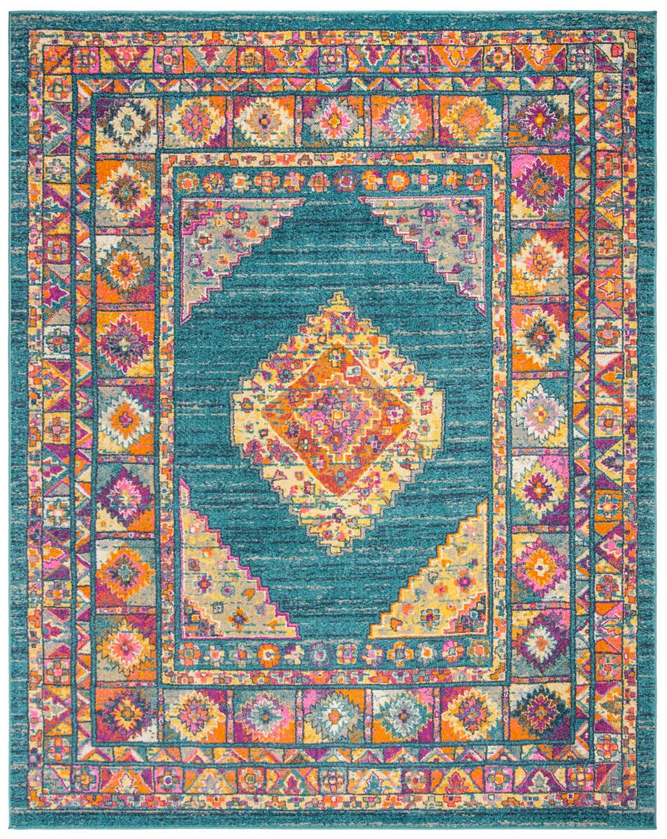 Safavieh Madison Mad133A Light Blue / Orange Area Rug