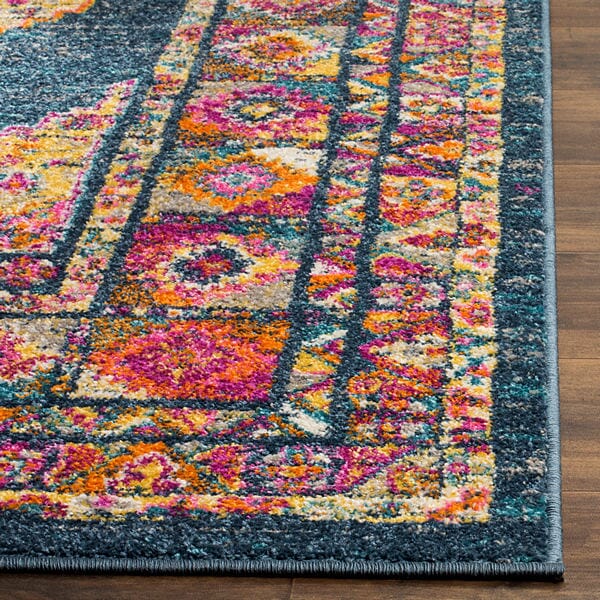 Safavieh Madison Mad133C Blue / Fuchsia Area Rug