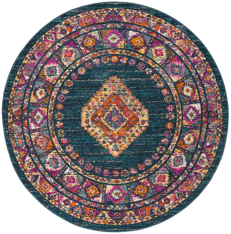 Safavieh Madison Mad133C Blue / Fuchsia Area Rug