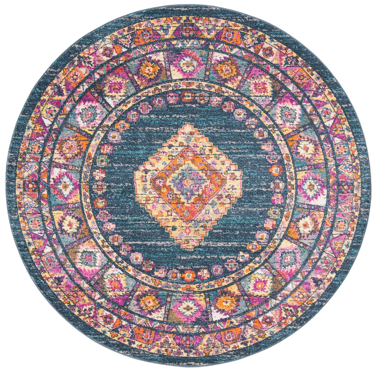 Safavieh Madison Mad133C Blue / Fuchsia Area Rug