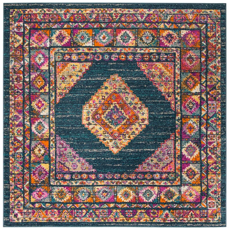 Safavieh Madison Mad133C Blue / Fuchsia Area Rug