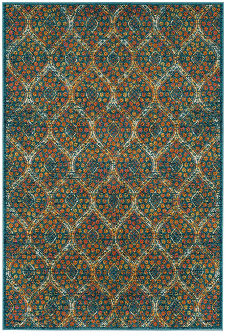 Safavieh Madison Mad140A Blue / Orange Rugs.