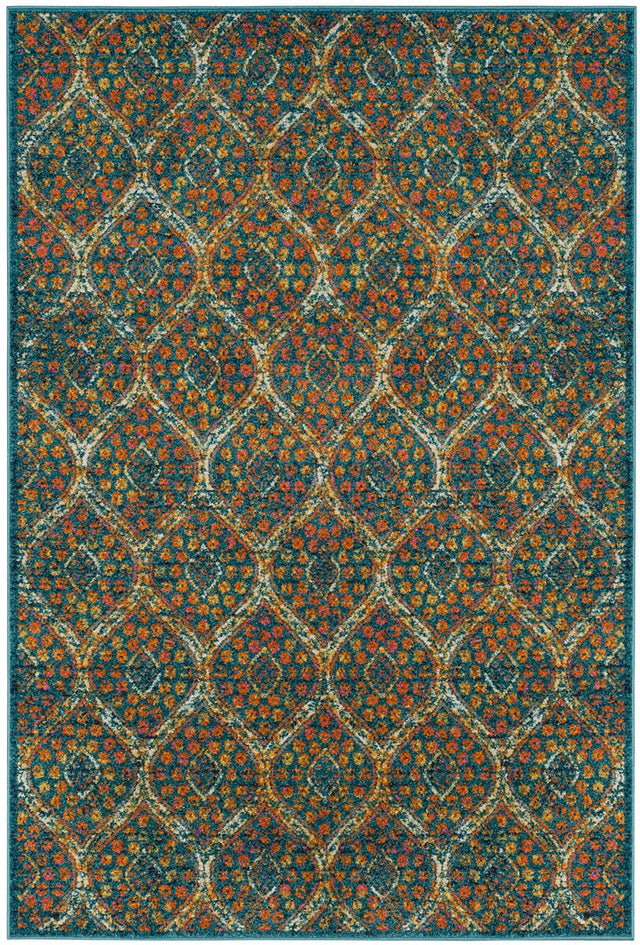 Safavieh Madison Mad140A Blue / Orange Rugs.