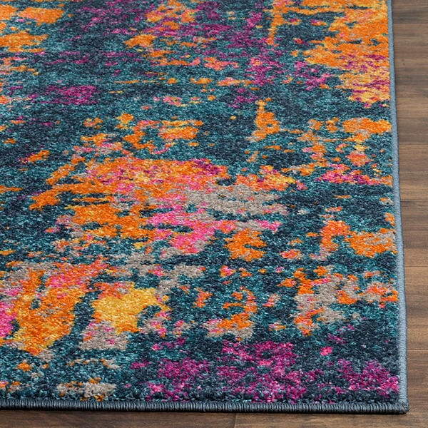 Safavieh Madison Mad143A Blue / Orange Rugs.