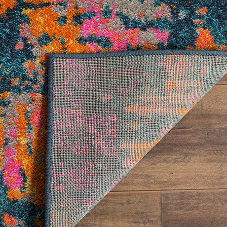 Safavieh Madison Mad143A Blue / Orange Rugs.