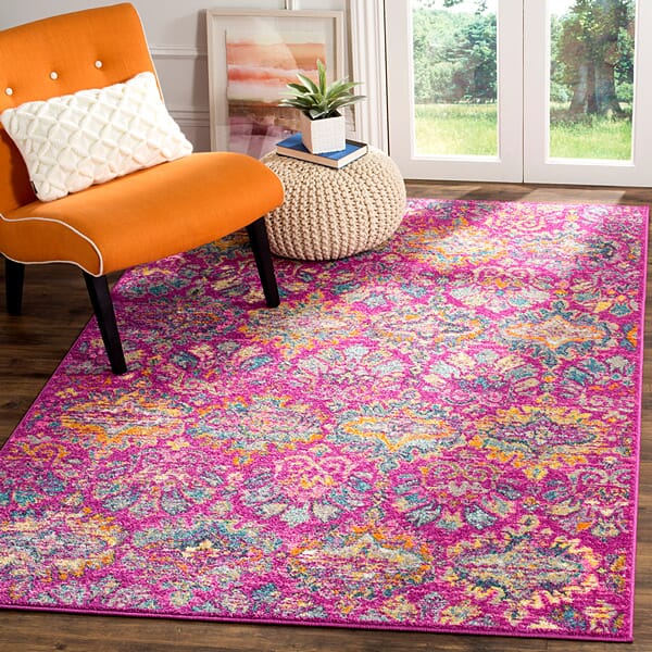 Safavieh Madison Mad144F Fuchsia / Blue Area Rug