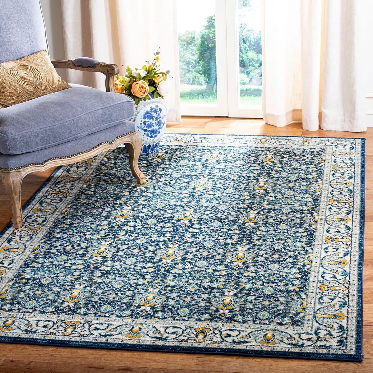 Safavieh Madison Mad151D Navy / Creme Area Rug