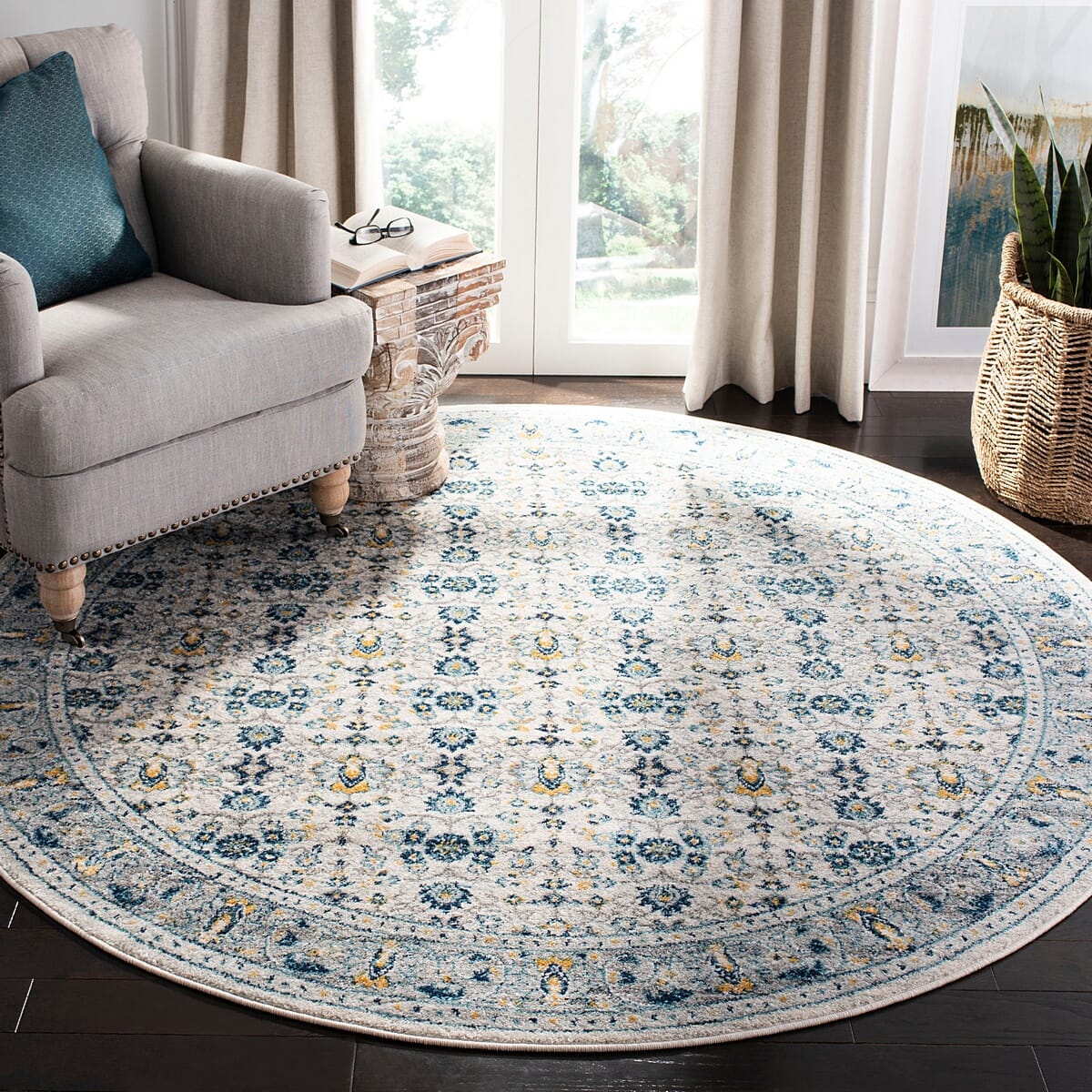 Safavieh Madison Mad151N Ivory / Navy Area Rug