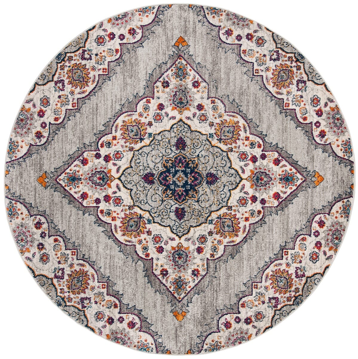 Safavieh Madison Mad153R Light Grey / Fuchsia Area Rug