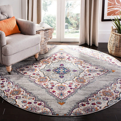 Safavieh Madison Mad153R Light Grey / Fuchsia Area Rug