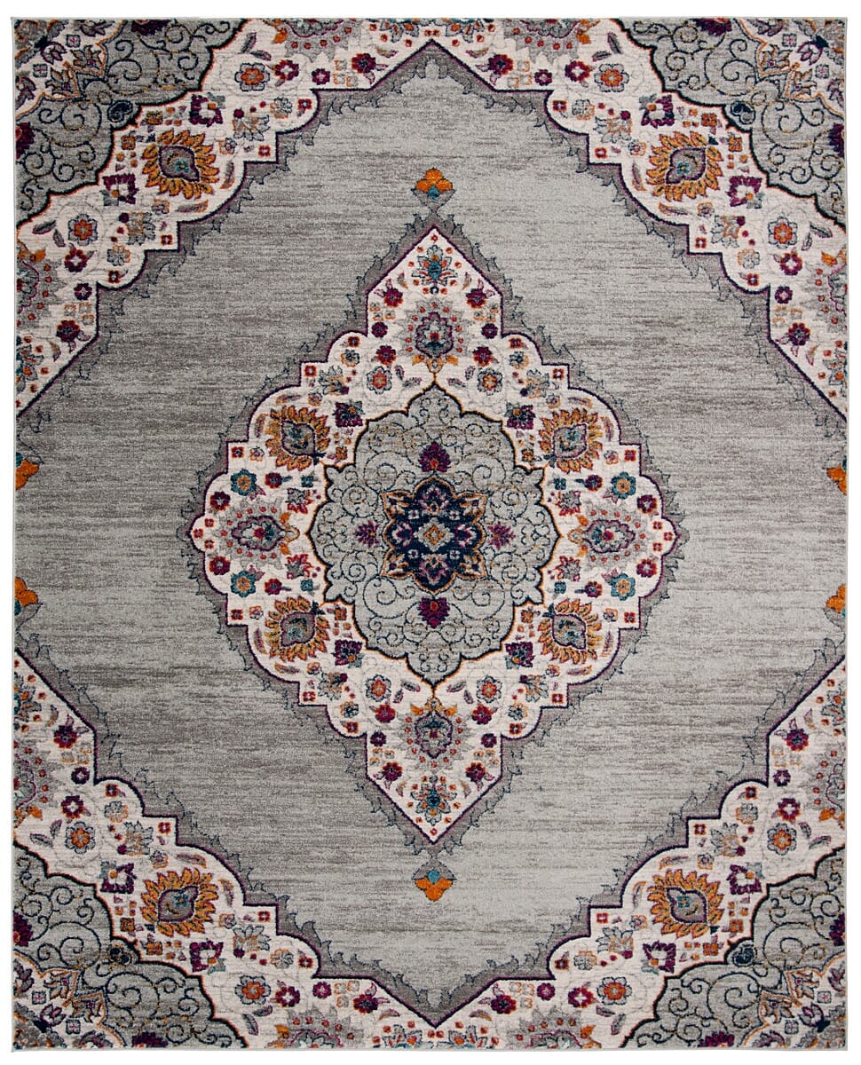 Safavieh Madison Mad153R Light Grey / Fuchsia Area Rug