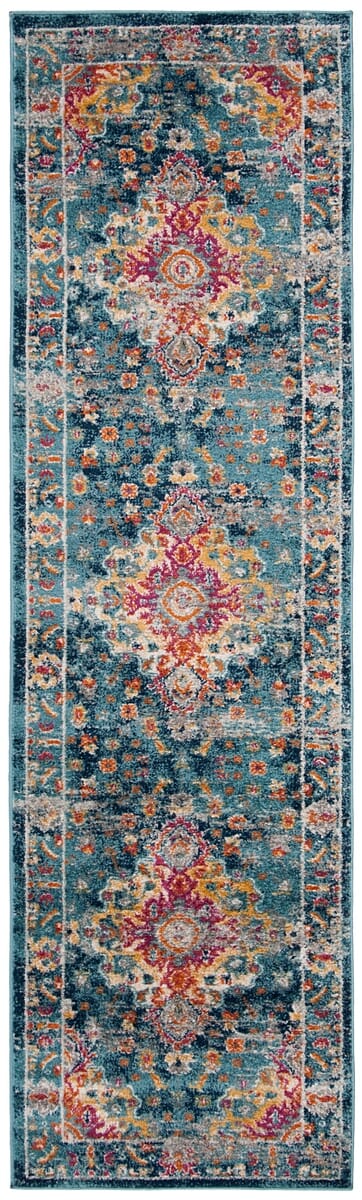 Safavieh Madison Mad154L Teal / Fuchsia Area Rug