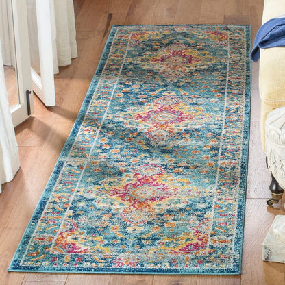 Safavieh Madison Mad154L Teal / Fuchsia Area Rug