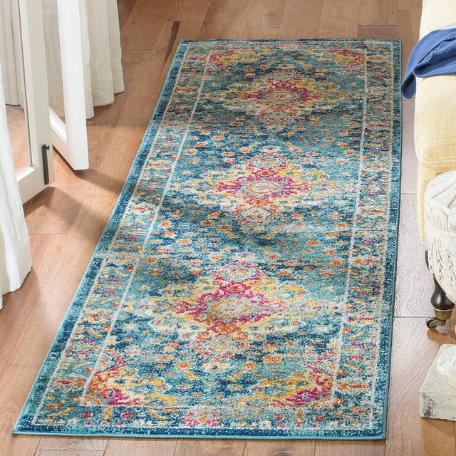 Safavieh Madison Mad154L Teal/Fuchsia Rug.