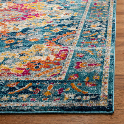 Safavieh Madison Mad154L Teal / Fuchsia Area Rug