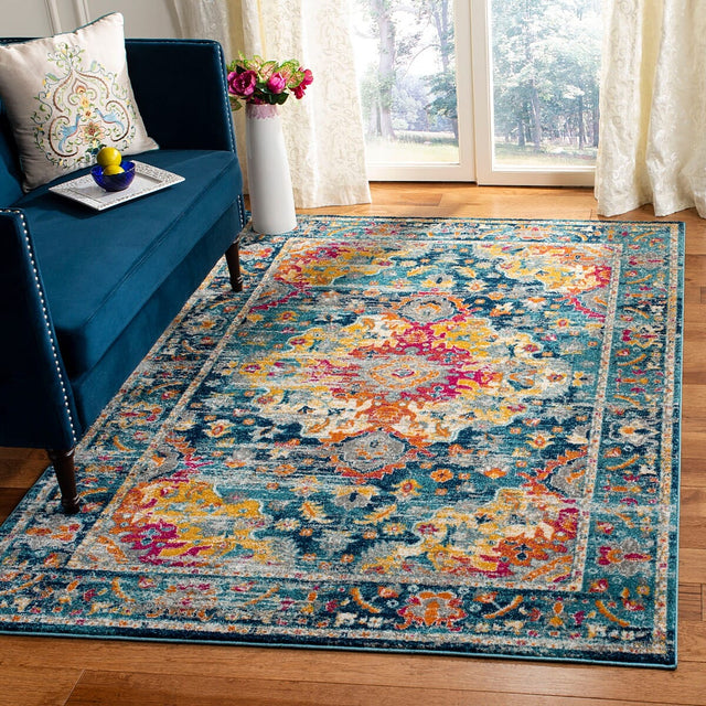 Safavieh Madison Mad154L Teal/Fuchsia Rug.