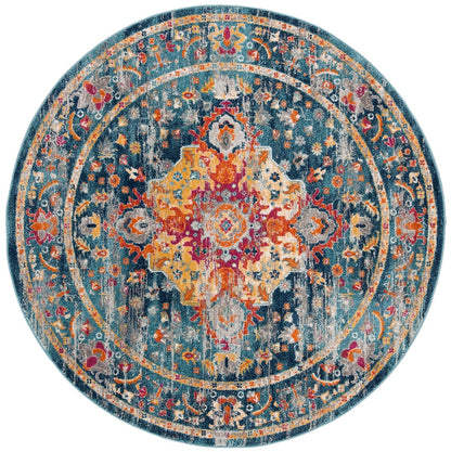 Safavieh Madison Mad154L Teal / Fuchsia Area Rug