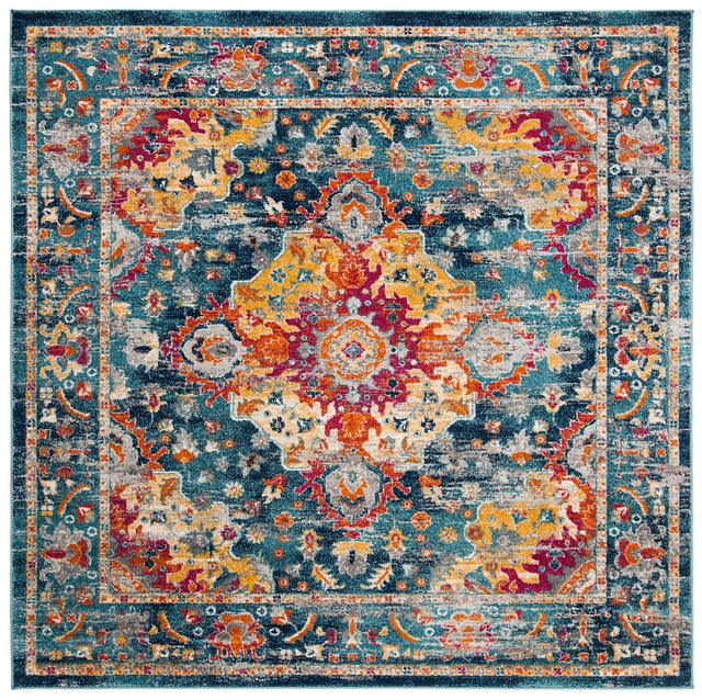 Safavieh Madison Mad154L Teal/Fuchsia Rug.