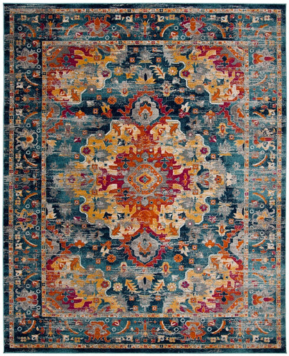 Safavieh Madison Mad154L Teal / Fuchsia Area Rug