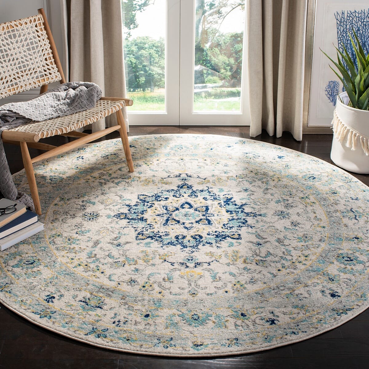 Safavieh Madison Mad155M Ivory / Blue Area Rug