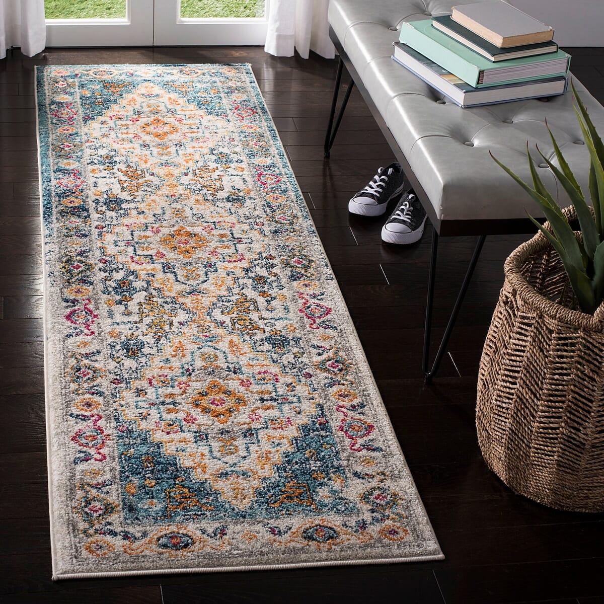 Safavieh Madison Mad156K Turquoise / Ivory Area Rug