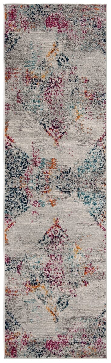 Safavieh Madison Mad157R Light Grey / Fuchsia Vintage / Distressed Area Rug