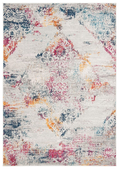 Safavieh Madison Mad157R Light Grey / Fuchsia Vintage / Distressed Area Rug