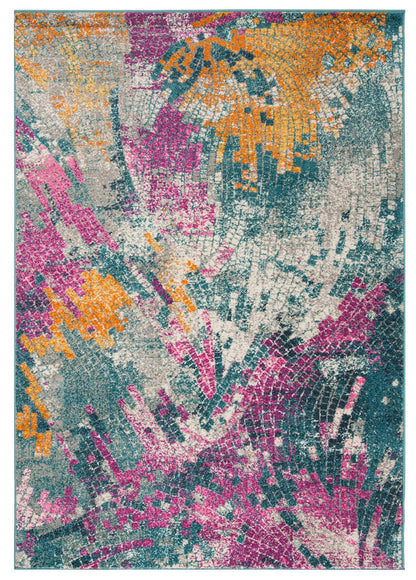 Safavieh Madison Mad201M Blue / Multi Organic / Abstract Area Rug