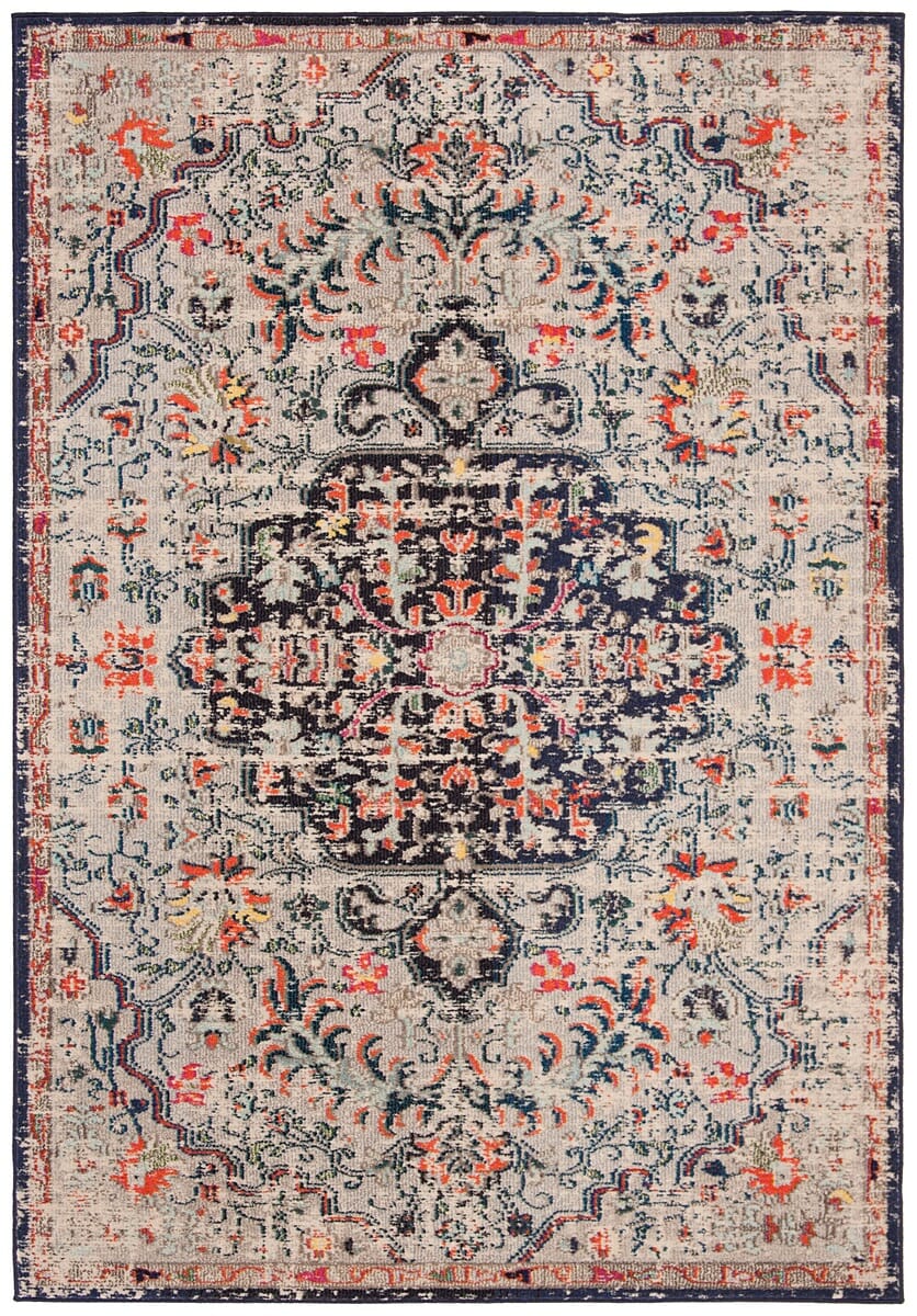 Safavieh Madison Mad447B Beige / Black Vintage / Distressed Area Rug